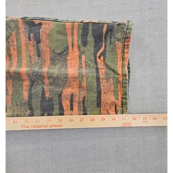 Rocawear Jeans Men's 42x32 Y2K Baggy Loose Green Orange Camo Denim Classic Fit - Picture 6 of 13